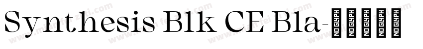 Synthesis Blk CE Bla字体转换